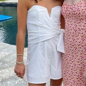 Worn once ASTR the label white romper